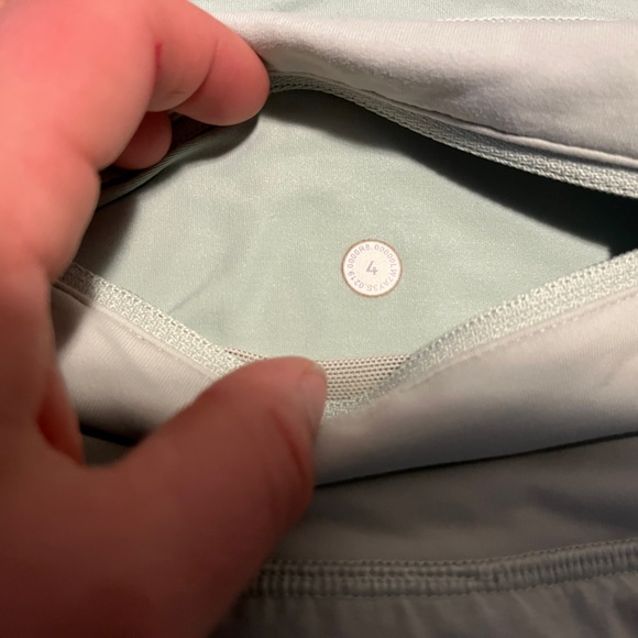 Light green size 4 Lululemon shorts, just don’t grab for them anymore - Picture 3 of 3